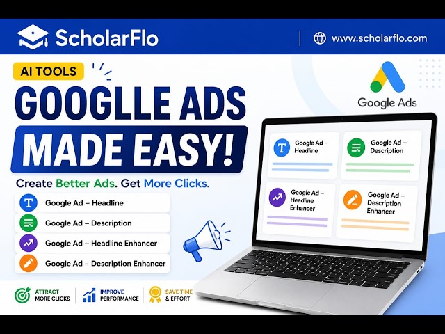 How to Create Facebook & Google Ads Using ScholarFlo AI