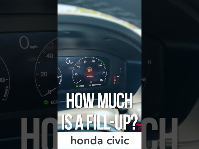How Much Is a Civic Hybrid Fill-Up? ⛽ #honda #hondausa #cartok #gasprices  #hondacivichybrid