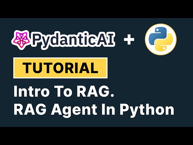Build A RAG AI Agent In PydanticAI | Intro To RAG