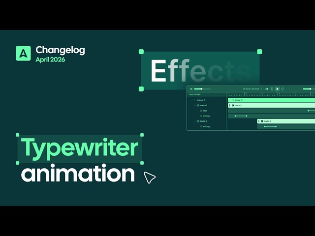 Abyssale Changelog April 2026: Eyedropper, Typewriter Effect & More