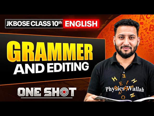 JKBOSE Class 10 English | Grammar and Editing | ONE SHOT Series 🎯 | JKBOSE Wallah