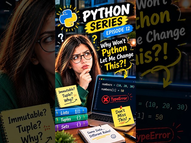 Why Won’t Python Let Me Change This?! 🤯 Python Tuples Explained | Episode 12 #shorts  #python