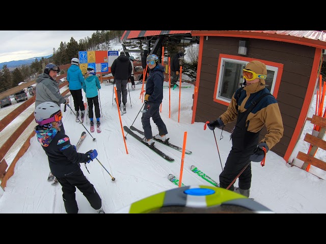 One of the first ski days of 2020 at Great Divide
