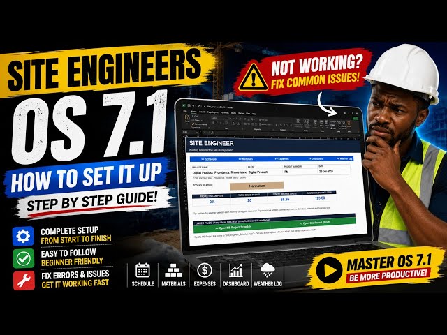 Site Engineer OS 7.1 Setup Tutorial | How to Install & Use Site Engineer Excel Template