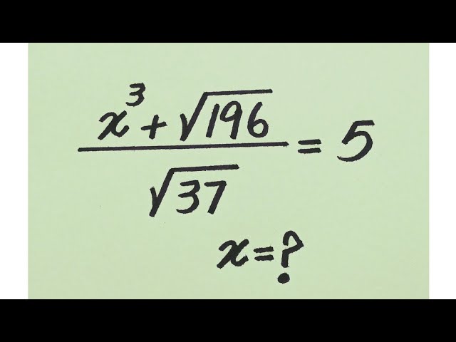 USA | Olympiad Math Challenge | Can you find out the exact value of x?