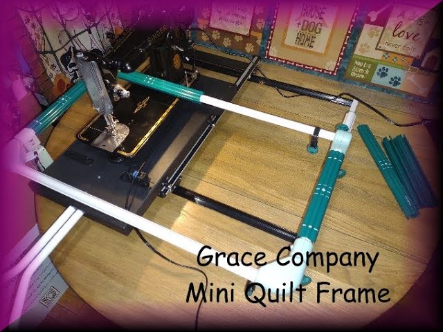 Grace Company  Mini Quilt Frame - Using a Vintage Singer 201K Sewing Machine on a Frame