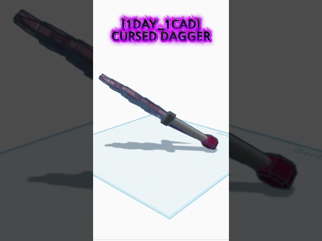 [1DAY_1CAD] CURSED DAGGER #shorts #tinkercad #project