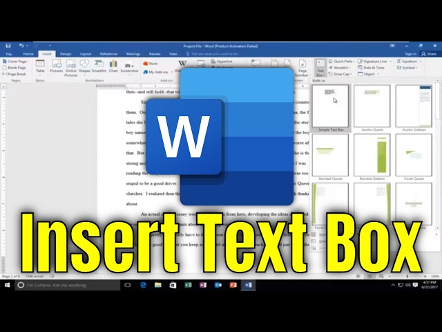 How to Insert Text Boxes in Microsoft Word