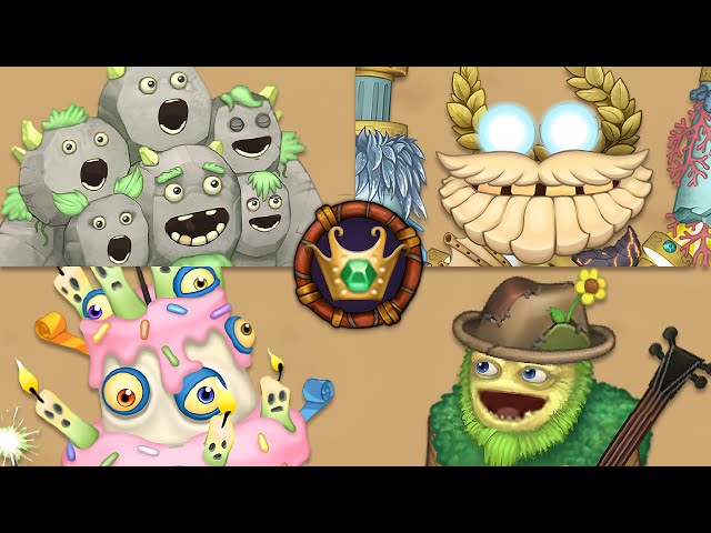 Gold Island -  All Monster Sounds & Animations (My Singing Monsters)