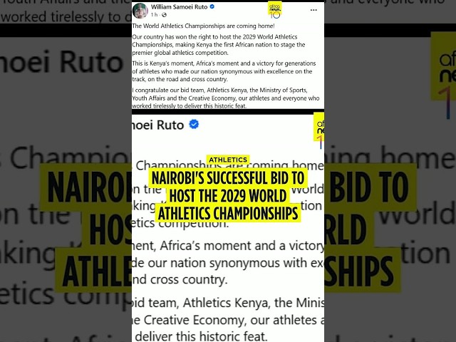 Nairobi to host the 2029 World Athletics Championships