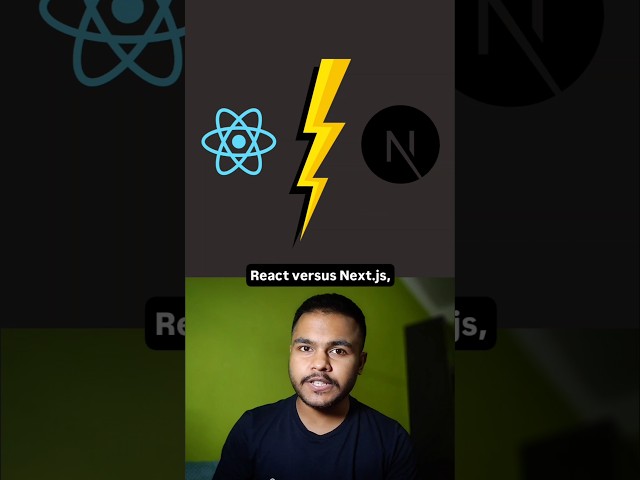 React vs Next.js: Which One Should You Use? 🤔 #nextjs #webdevelopment #shorts #reactjs #coding