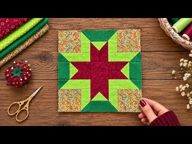 Easy Star Quilt Block ✨ | Simple & Beautiful Patchwork for Beginners