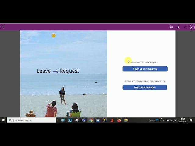 Home Page Design in Leave Request PowerApps- Leave Application Request Tutorial in PowerApps -Part 2