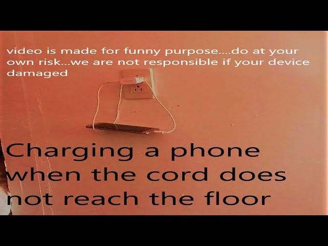 Charging a phone when the cord does not reach the floor
