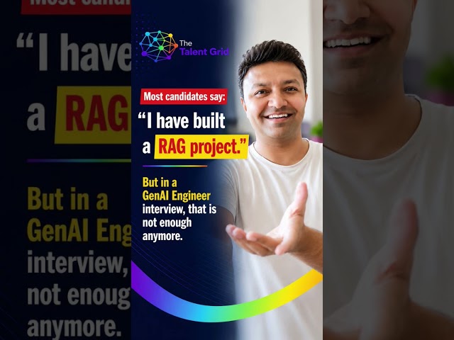 “I have built a RAG project.” But in a GenAI Engineer interview, that is not enough anymore