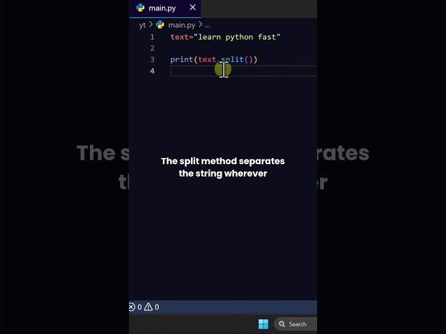 Split Text Faster Than Typing ⚡ #coding #python #stem #science