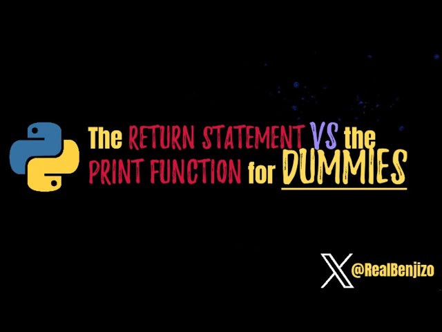 The Return Statement vs. the print() Function For Dummies