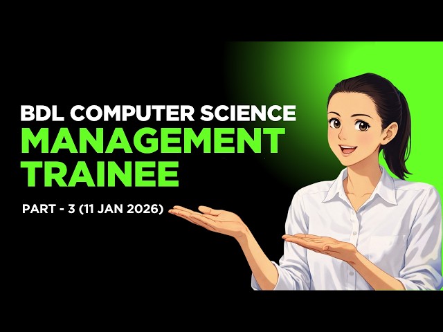 BDL Management Trainee CS Paper Solution | Part 3 | 50 Technical Questions Explained | 11 Jan 2026