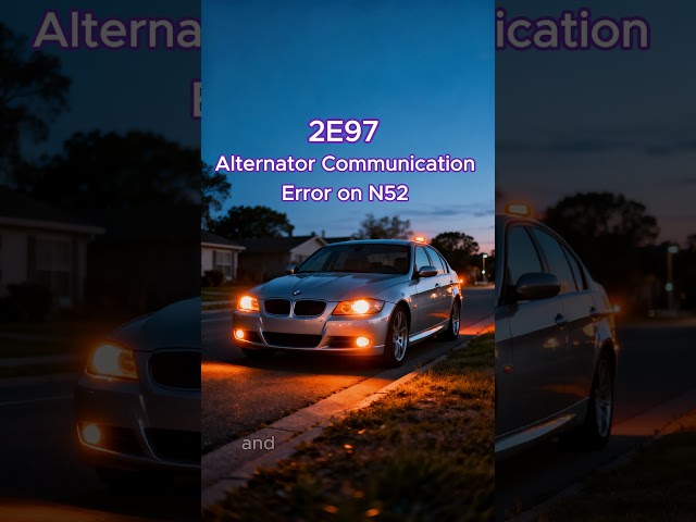 BMW Code 2E97 - Why Your E90 Battery May Not Charge
