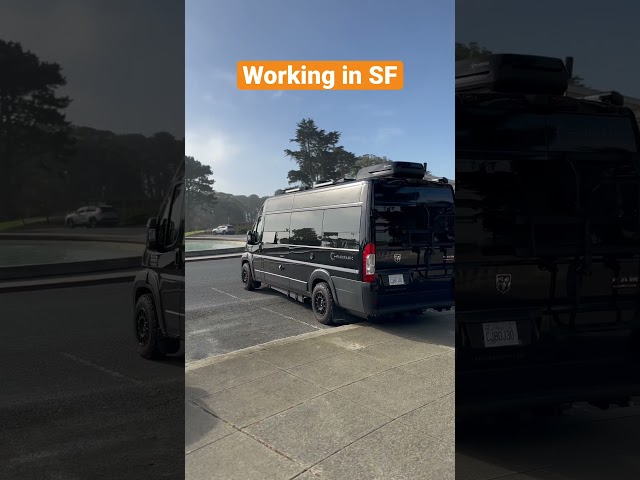 Ultramobility Van Life in San Francisco. Found a great spot to setup camp for the day.