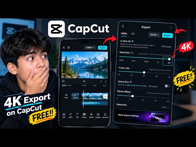 How To Export 4k Resolution Videos without pro !! ( No subscriptions or money needed )