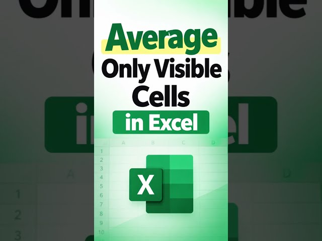 How to Average Only Visible Cells in Excel
