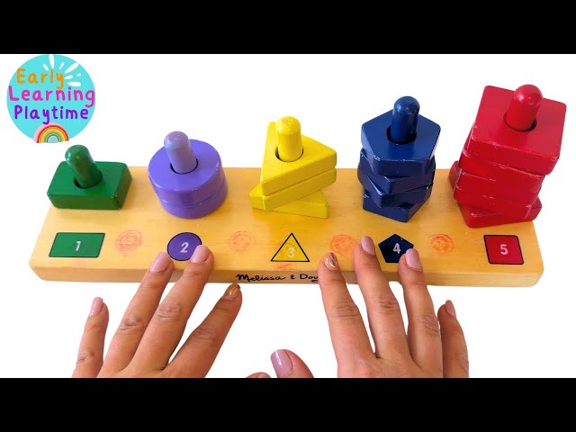 Preschool Learn Shapes Colors and Counting 1 to 5 | Early Math Skills | Educational Videos for Kids