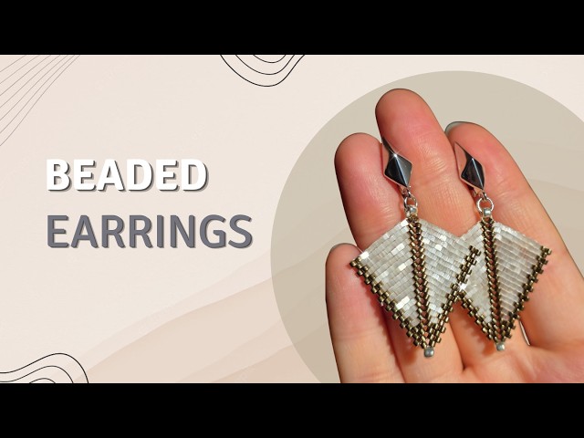 Make These Elegant Beaded Earrings | Easy Peyote Stitch