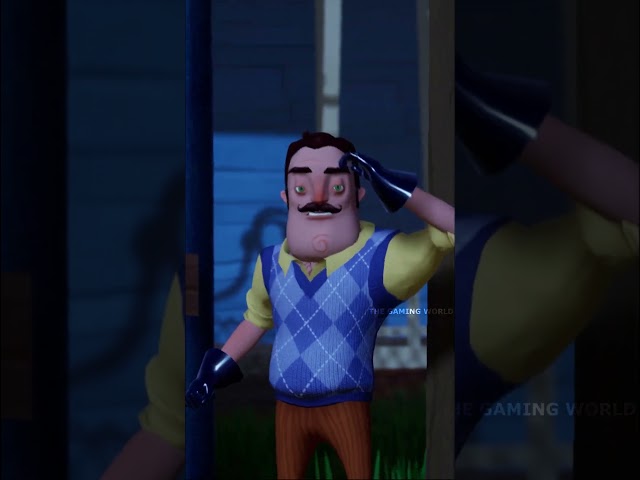 Barely ESCAPING the Neighbor! 😱 Hello Neighbor  #shorts #gaming @TGW