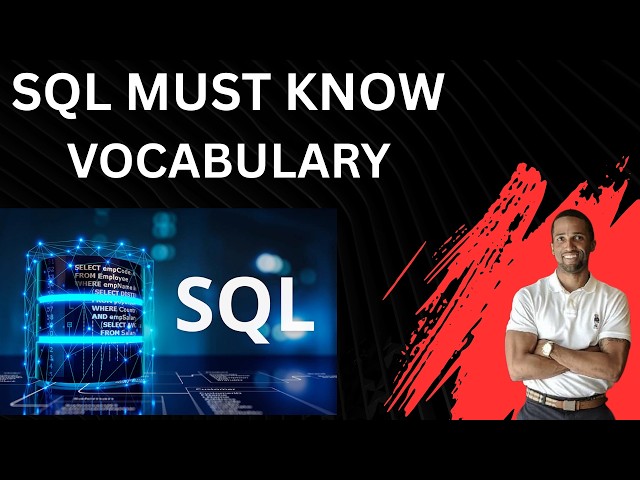 Must Know SQL Vocabulary