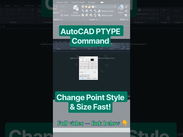 AutoCAD PTYPE Command – Change Point Style & Size Fast!