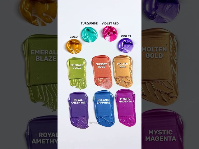 Watch These Metallic Colors Melt Into Magic! #colormixing #satisfying