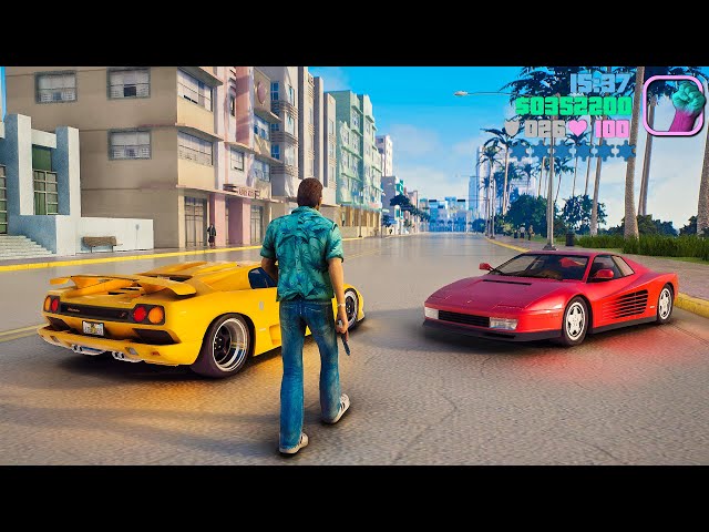 GTA: Vice City 2021 ➔ Remastered Gameplay! GTA 6: Vice City 2 Concept Graphics - [GTA 5 PC Mod]