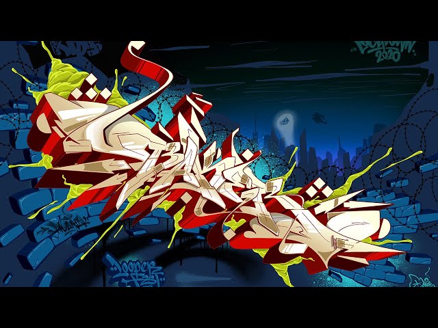 Procreate graffiti timelapse - Looperfest digital edition