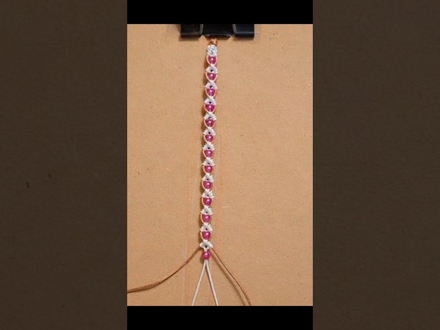 Beautiful beads Bracelet making idea 💡 #shorts #bracelet #macrame #knot #handmade