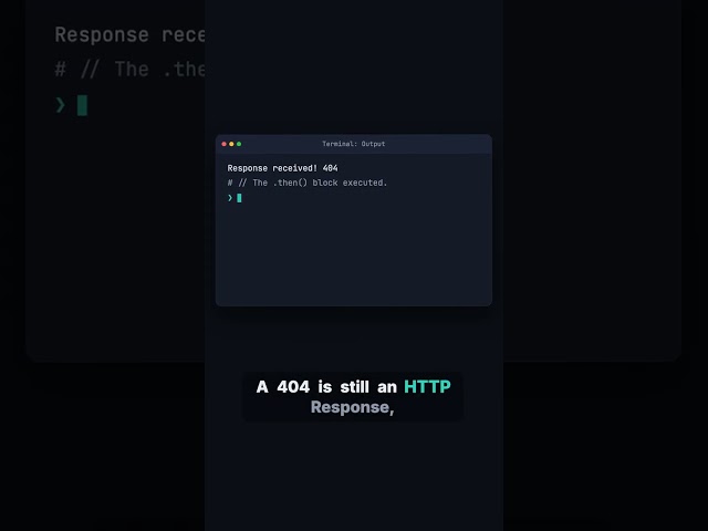 JavaScript fetch() Resolving Does Not Mean Success #shorts