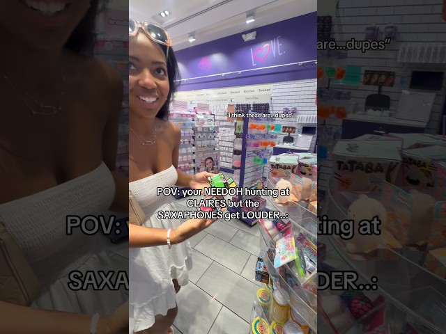 NeeDoh Hunting at Claire’s Got Awkward 😭🎷 #grwm #skincare #needoh #squishy #trending