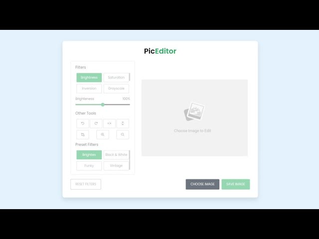 Responsive Photo Editor Web App Using HTML, CSS and JavaScript | Image editor | Code With Pawan