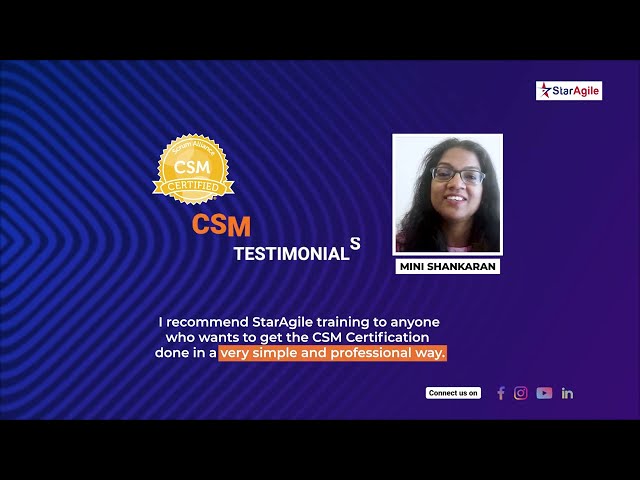Mini Shankaran's | CSM learning Journey