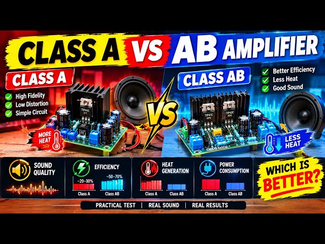 Class A vs AB Amplifier | Sound & Efficiency Test
