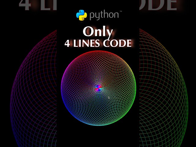 I Drew This RGB Circular Bloom Using Only 4 Lines of Python 🌈🤯