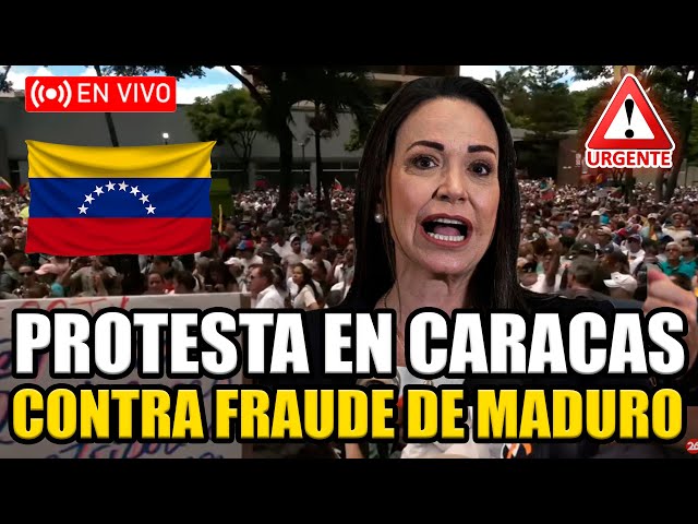 🔴EN VIVO PROTESTA EN VENEZUELA CONTRA EL FRAUDE DE MADURO ¡CORINA MACHADO LLEGANDO! | BREAK POINT