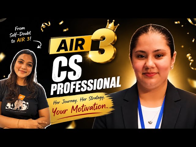 She secured AIR 3 in CS professional | Her exact study routine and strategies 