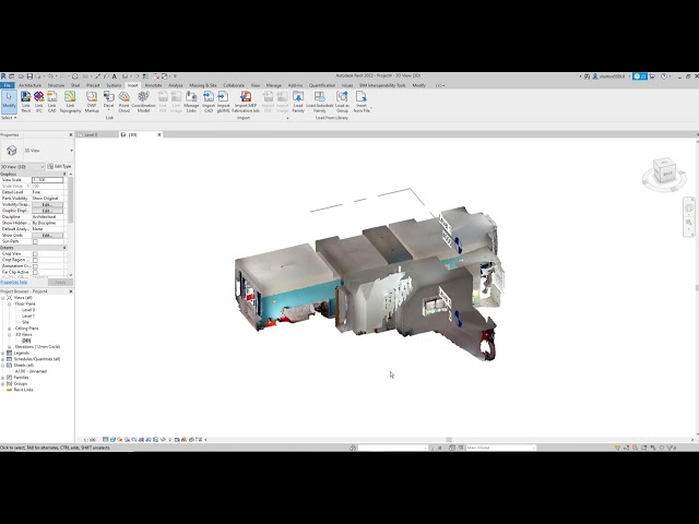 3D Point Cloud to Revit via Recap Workflow