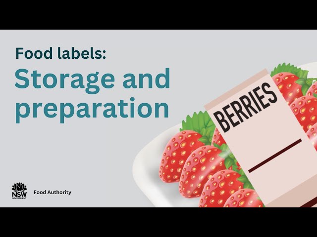 Food labels: Storage and preparation