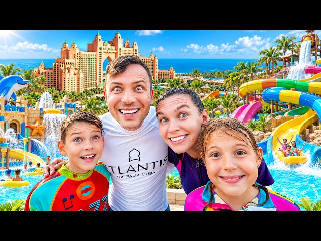 A Full Day at a Huge Dubai Waterpark! ☀️💦 Family Slide Challenge