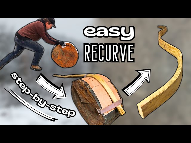 Magic Of Wood Bending ✨ Shaping a Recurve Bow 🏹