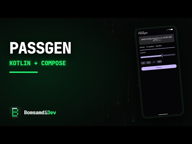 Building a Password Generator in Kotlin & Jetpack Compose (no talking)