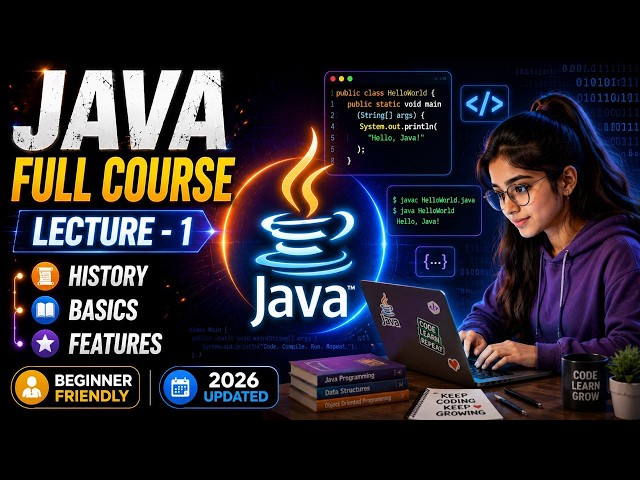 Java Full Course in Hindi 🔥 | Lecture 1 | Java History, Basics & Features | Complete Beginner Course