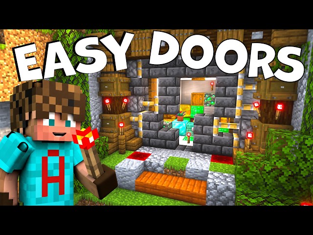 5 Simple Minecraft Redstone Doors That Look Complicated